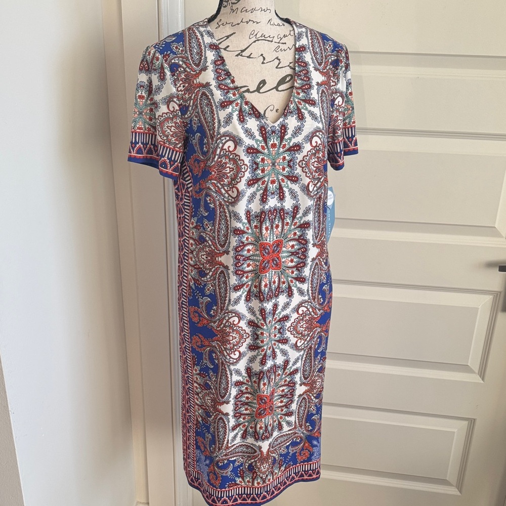 London Times Multicolor Paisley Dress